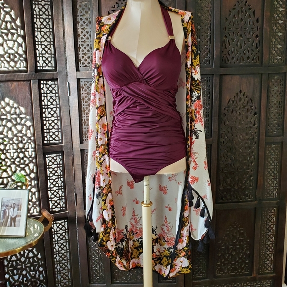 Free people floral Kimono cover up & wrap - Picture 6 of 16